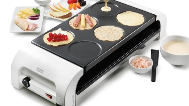 Pizzagrill mit zusätzlicher Crêpeplatte