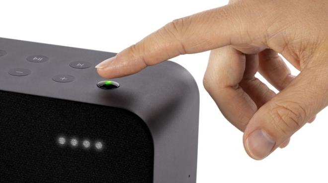 Privatsphäre-Button bei Lautsprechern, Foto: Braun Audio