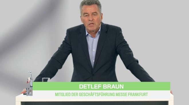 Detlef Braun - Bild: Screenshot Presseveranstaltung Messe Frankfurt