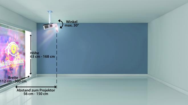 3D Render an leerer Wand mit Fenster. Foto: Schaufensterclip