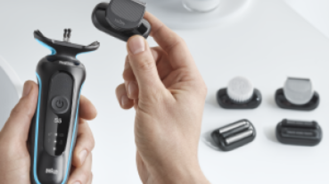Die Easy Click-Technologie ist auch schon bei den Rasierern der Braun Series 5 an Bord. Foto: Braun