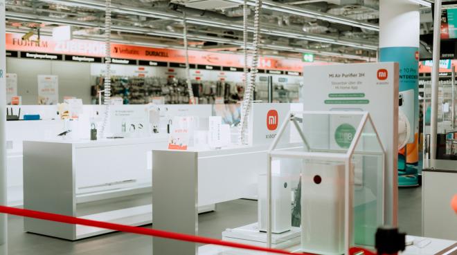 Xiaomi Shop in Shop im Saturn Düsseldorf-Königsallee, Foto: Xiaomi
