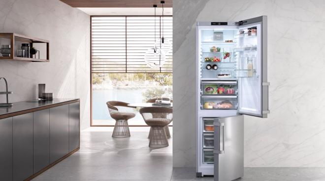 Miele Kühlschrank in modernem Wohnumfeld