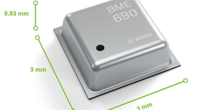 Der BME690 bleibt pin-kompatibel und hat die gleichen kompakten Abmessungen von 3 x 3 x 0,93 mm3, so dass er problemlos als Drop-in-Upgrade verwendet werden kann.
