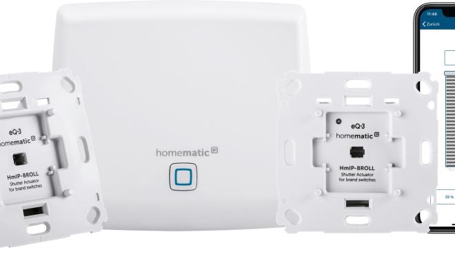 Homematic IP Starter Set Beschattung mit Smartphone-App, Foto: eQ-3