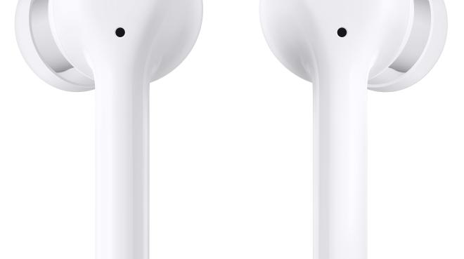 Die Huawei Free Buds 3i sind in der Farbe Keramikweiß erhältlich. Foto: Huawei