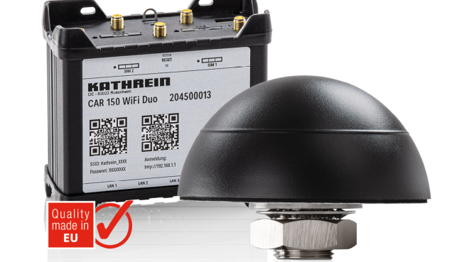 Kathrein LTE-WLAN-Router Car 150 WiFi Duo, Foto: Kathrein DS