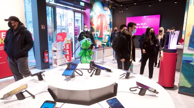 Erlebniswelt im Kölner Flagship Store, Foto: Telekom